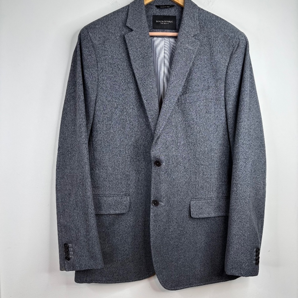 Banana Republic Blazer 44L Charcoal Grey Old Money Classic Academia Minimalist